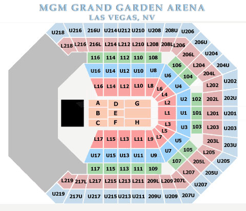 MGM Grand Garden Seating Chart